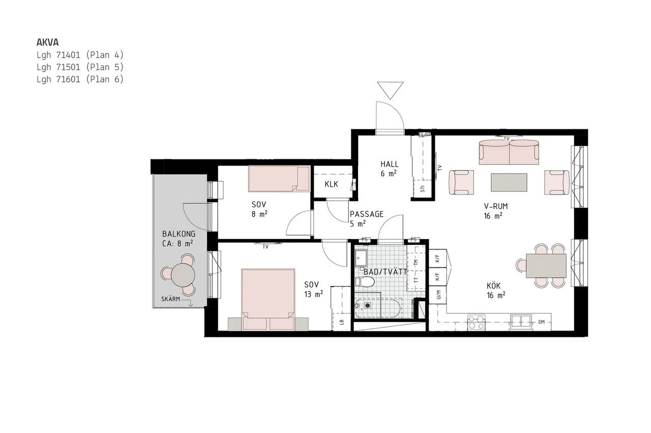 Floor plan for Jarlabergsvägen 3G