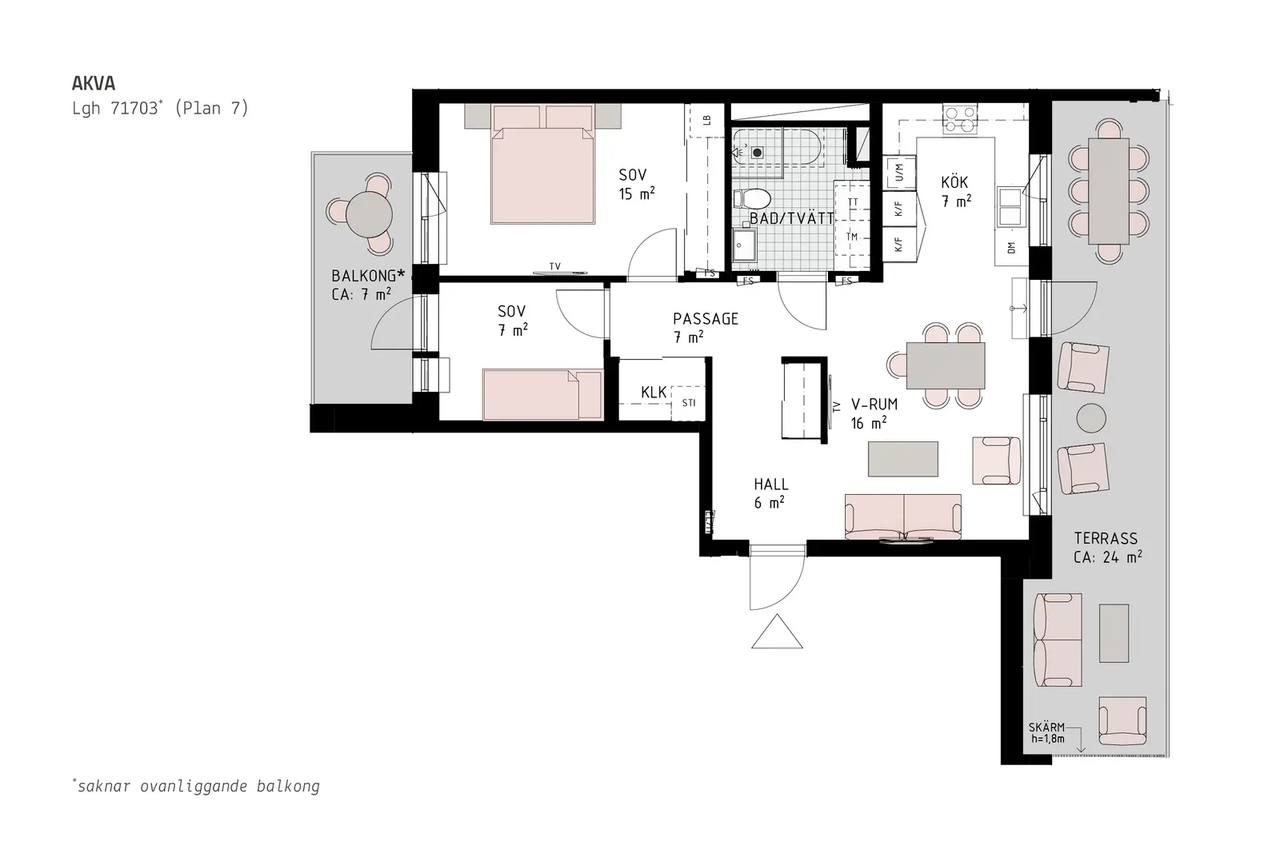 Floor plan for Jarlabergsvägen 3G