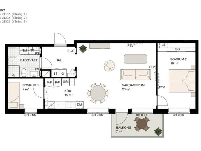 Planritning för Svärmgatan 9