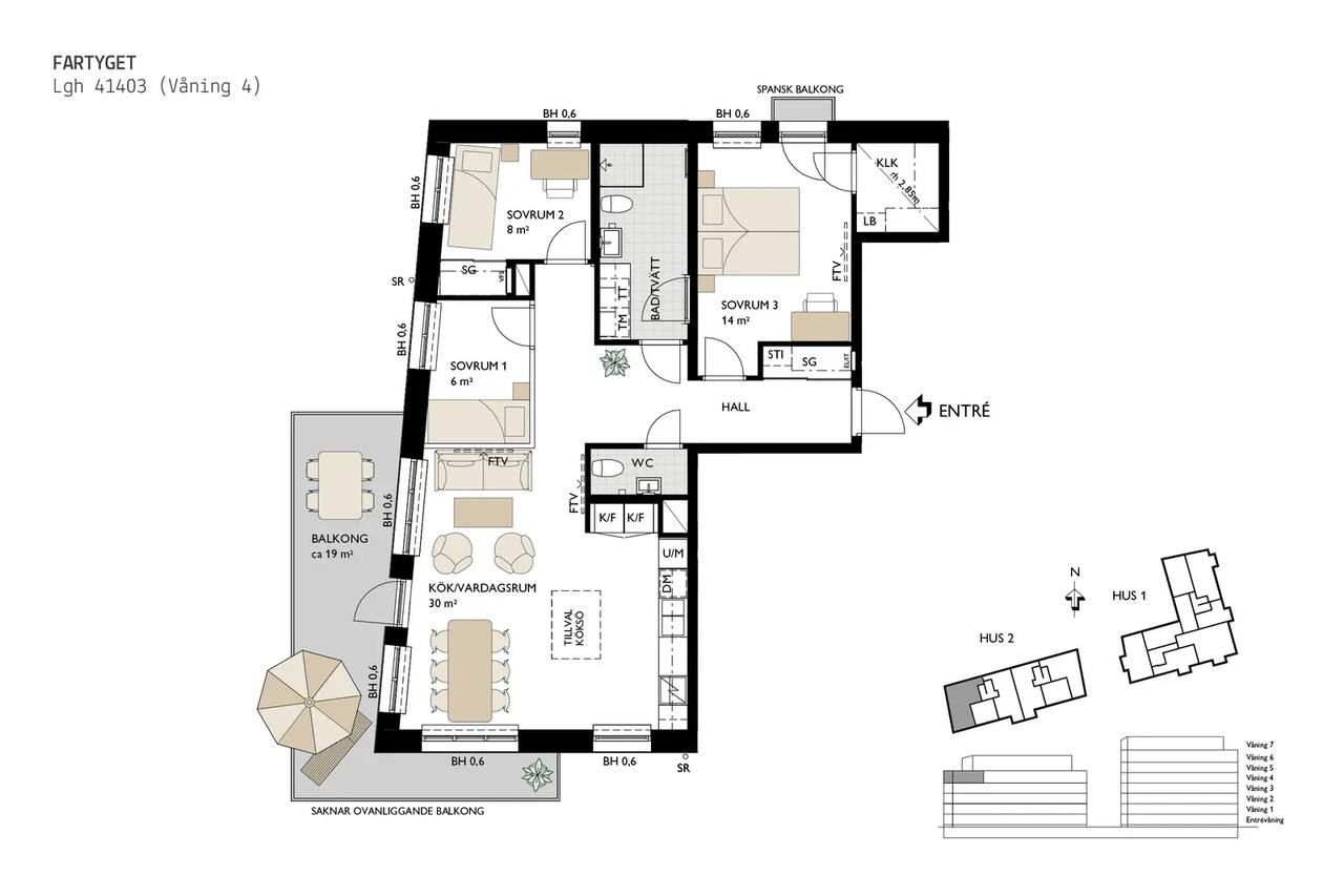 Floor plan for Lilla Varvsgatan 36