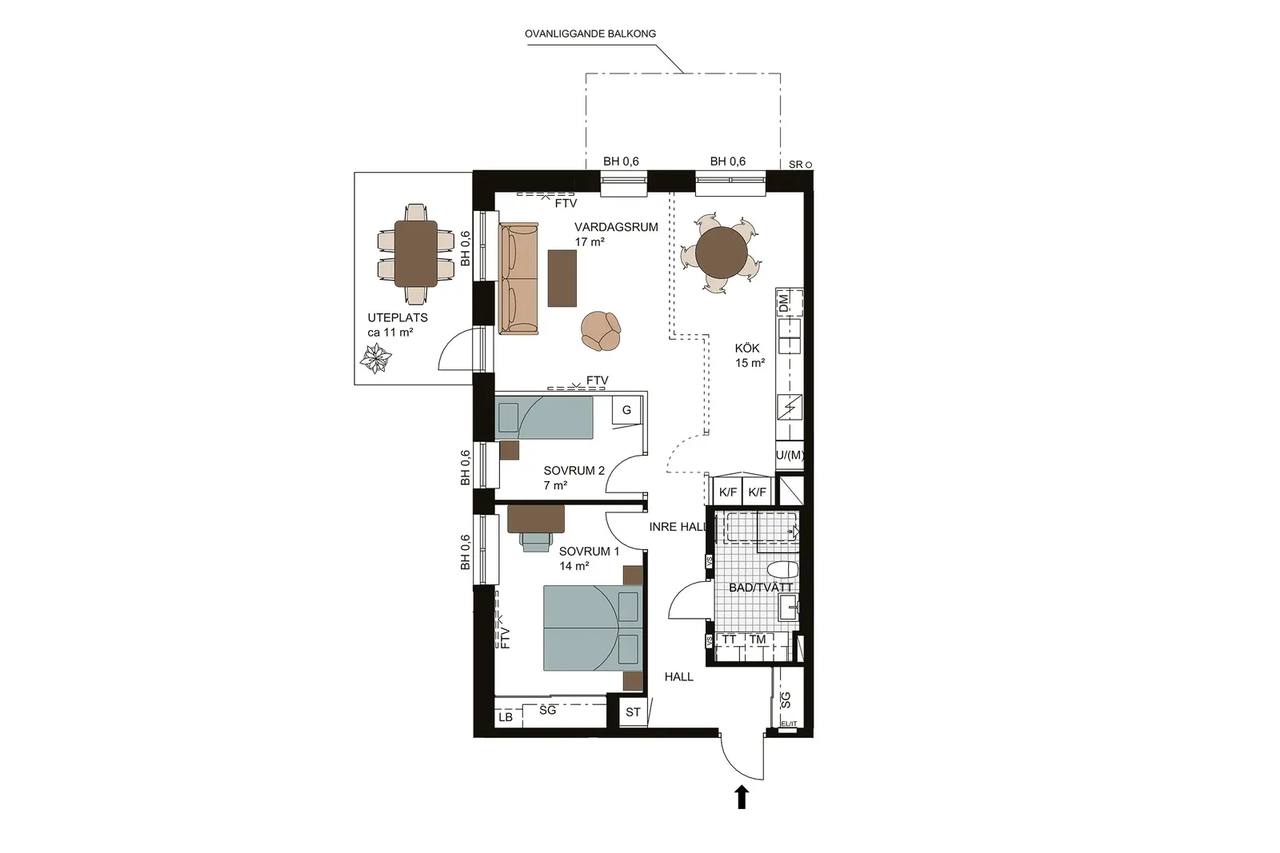 Floor plan for Västra Banvägen