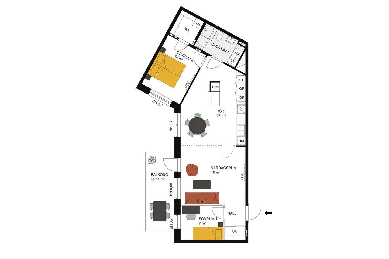 Planritning för Grågubbarnas väg 6