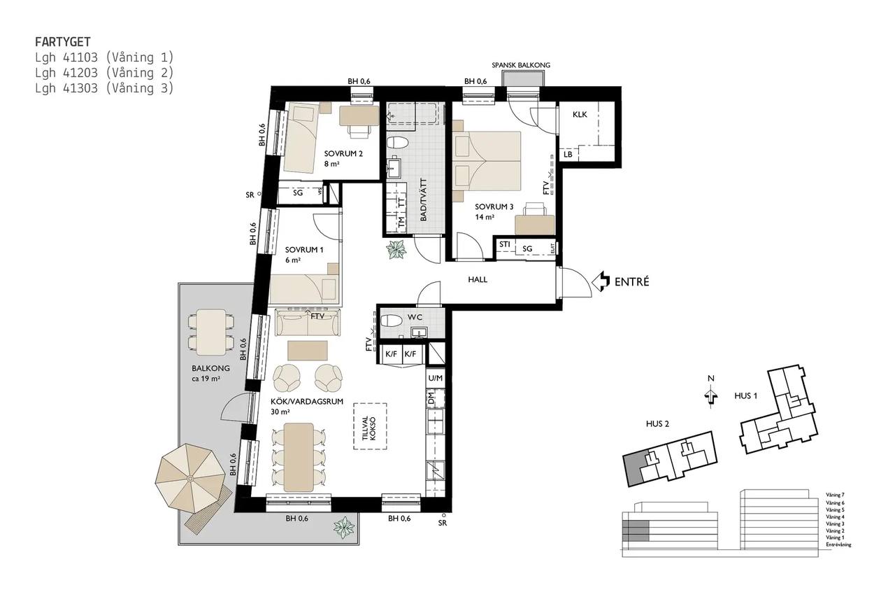 Floor plan for Lilla Varvsgatan 36