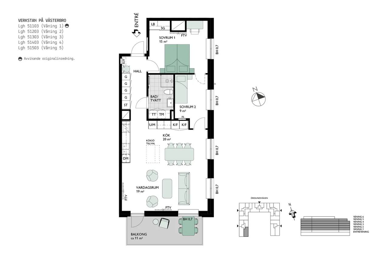 Floor plan for Pepparholmsgatan 10