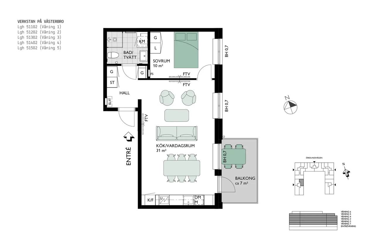 Floor plan for Pepparholmsgatan 10