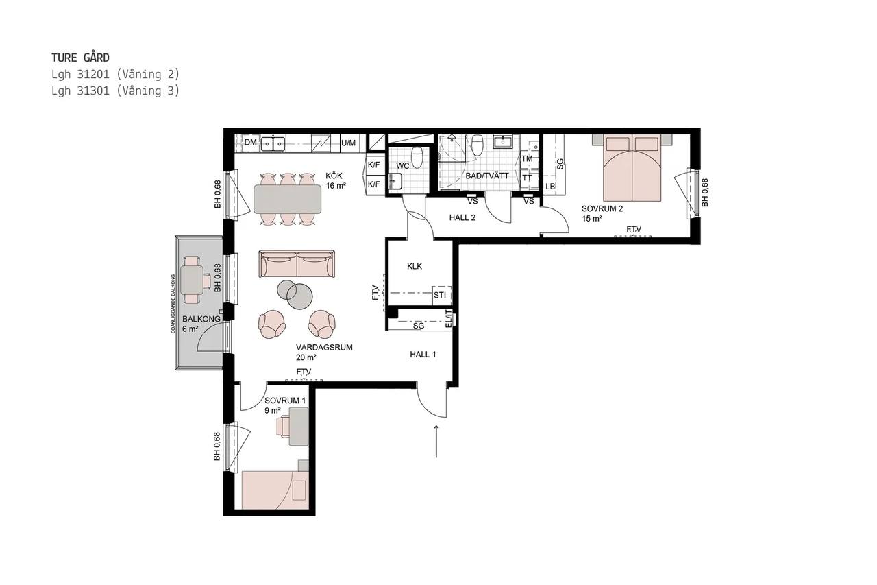 Floor plan for Tingsvägen 6