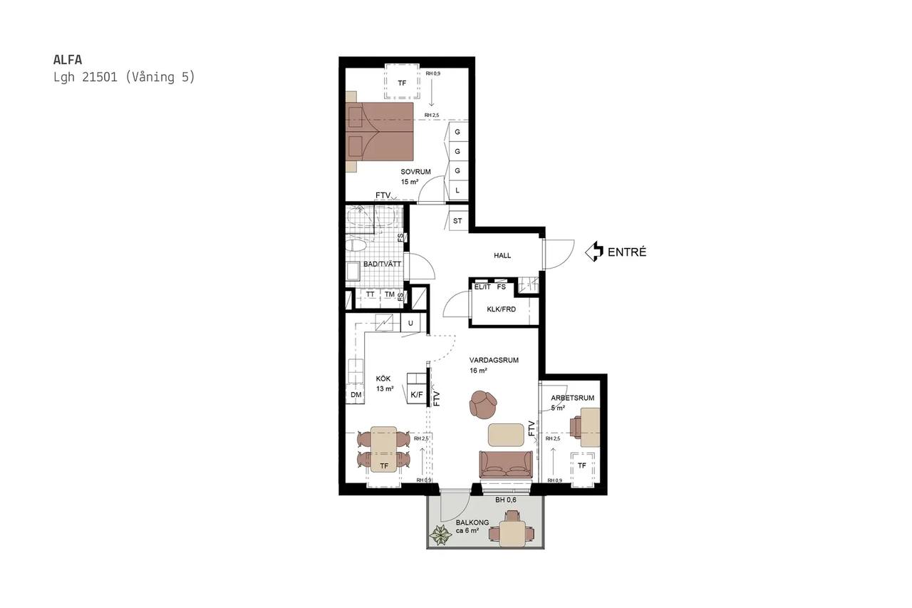 Floor plan for Sköndalsvägen 103