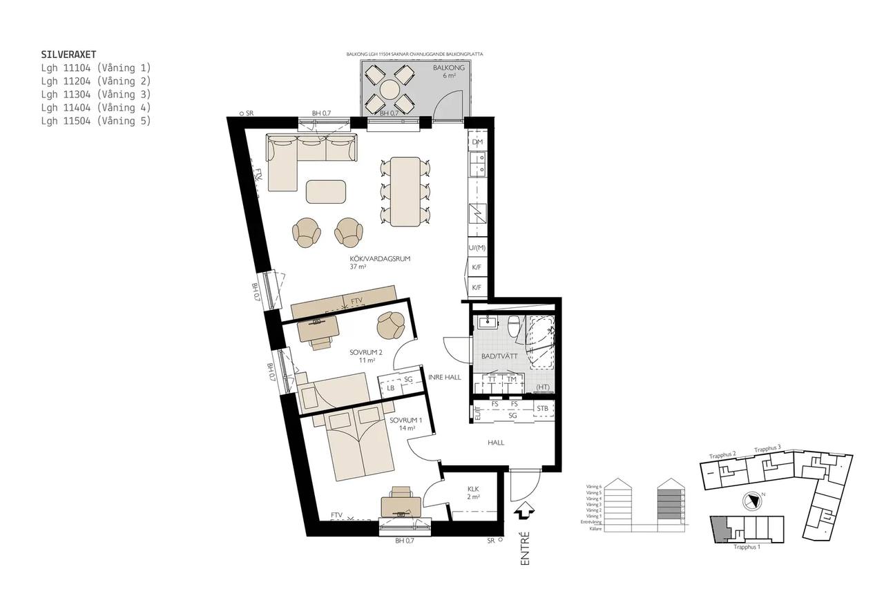 Floor plan for Bratteråsgatan 26 A