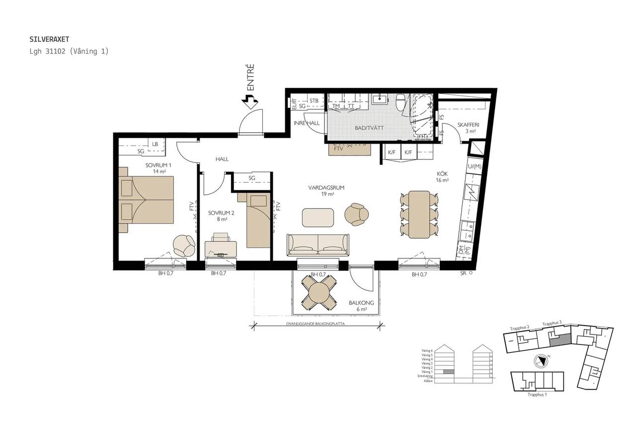 Planritning för Bratteråsgatan 22