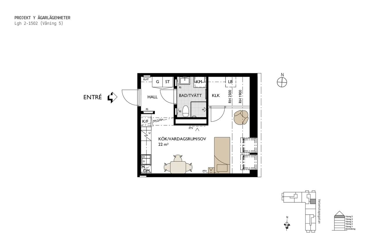 Floor plan for Vetenskapsgatan 11