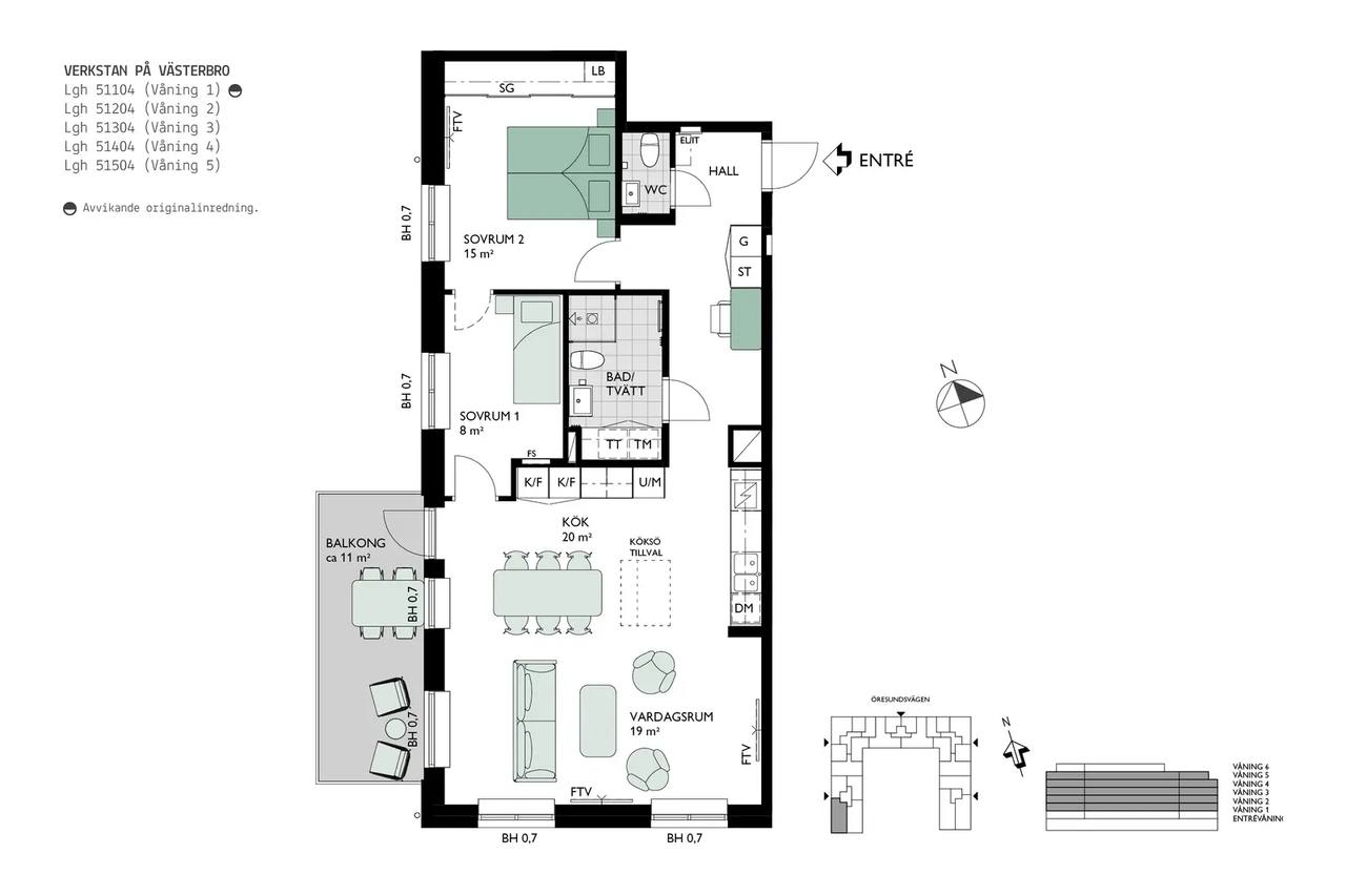 Floor plan for Pepparholmsgatan 10