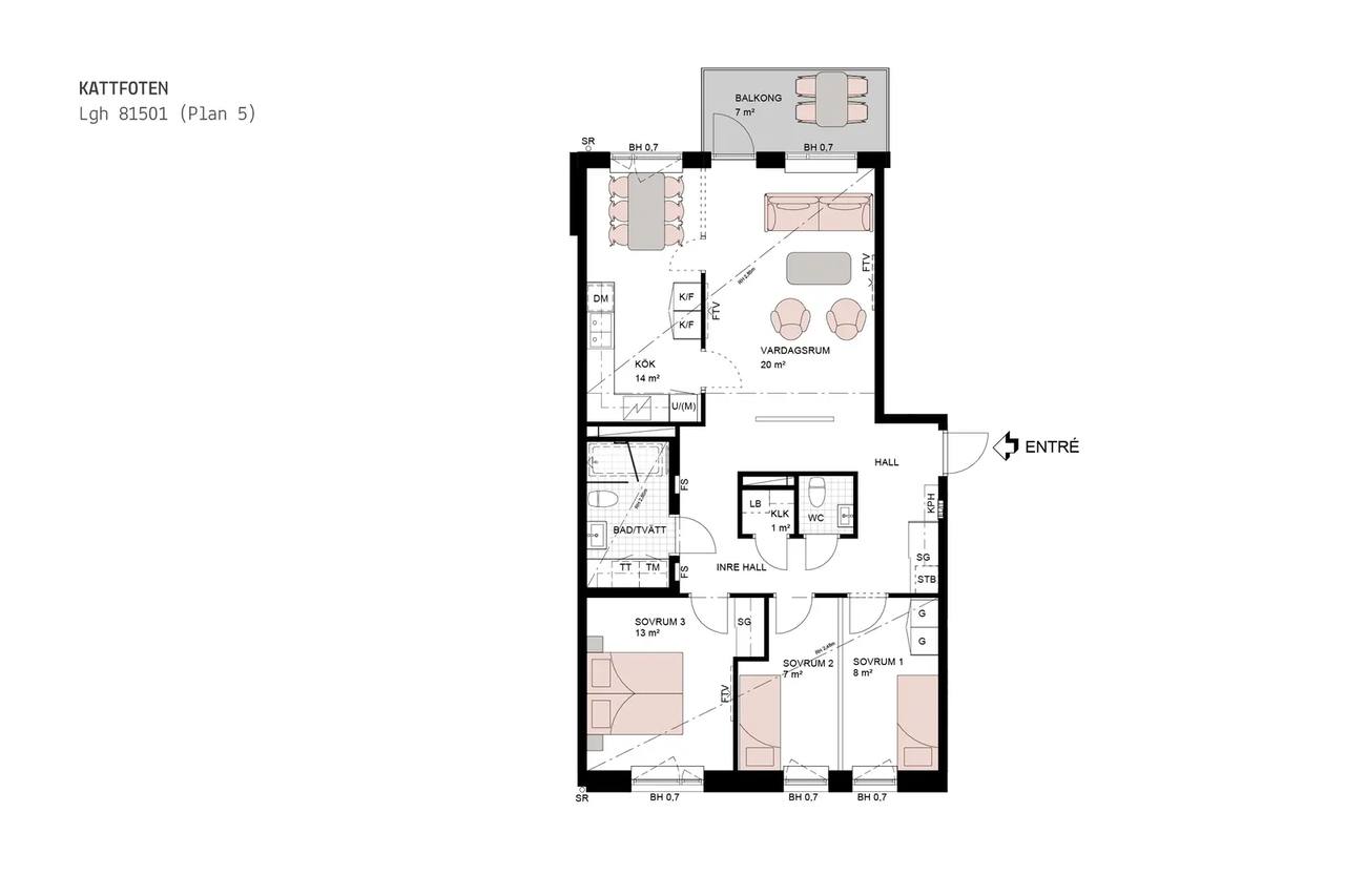 Planritning för Lekparksgatan 15A