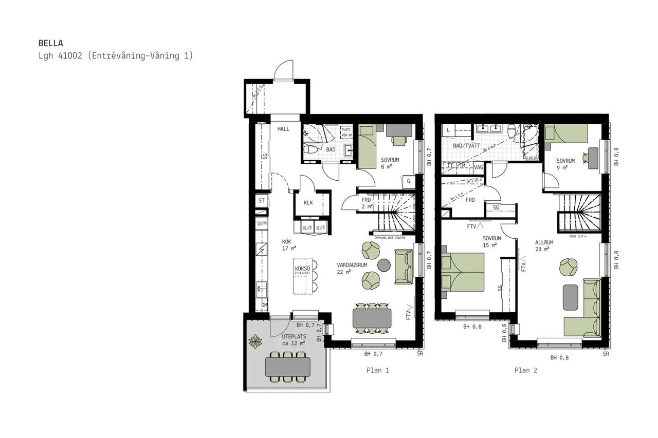Floor plan for Tellusgatan 11