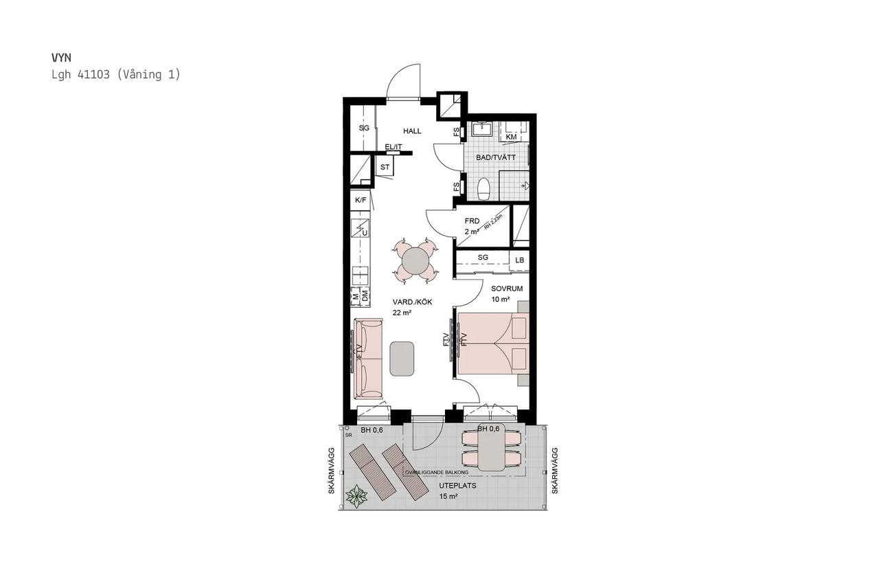 Planritning för Blockstensgatan 12