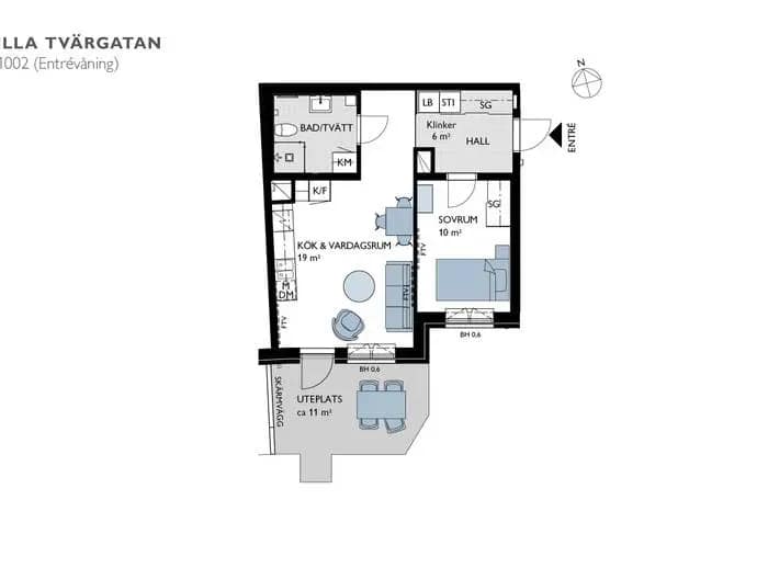 Floor plan for Lilla Tvärgatan 10 B