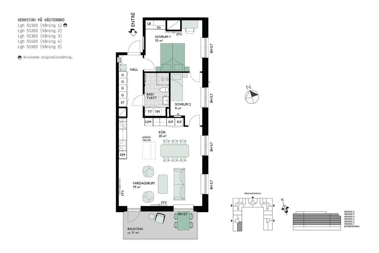 Floor plan for Pepparholmsgatan 10