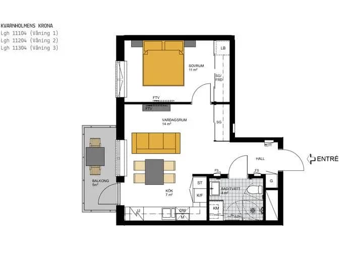 Planritning för Södra vägen 28