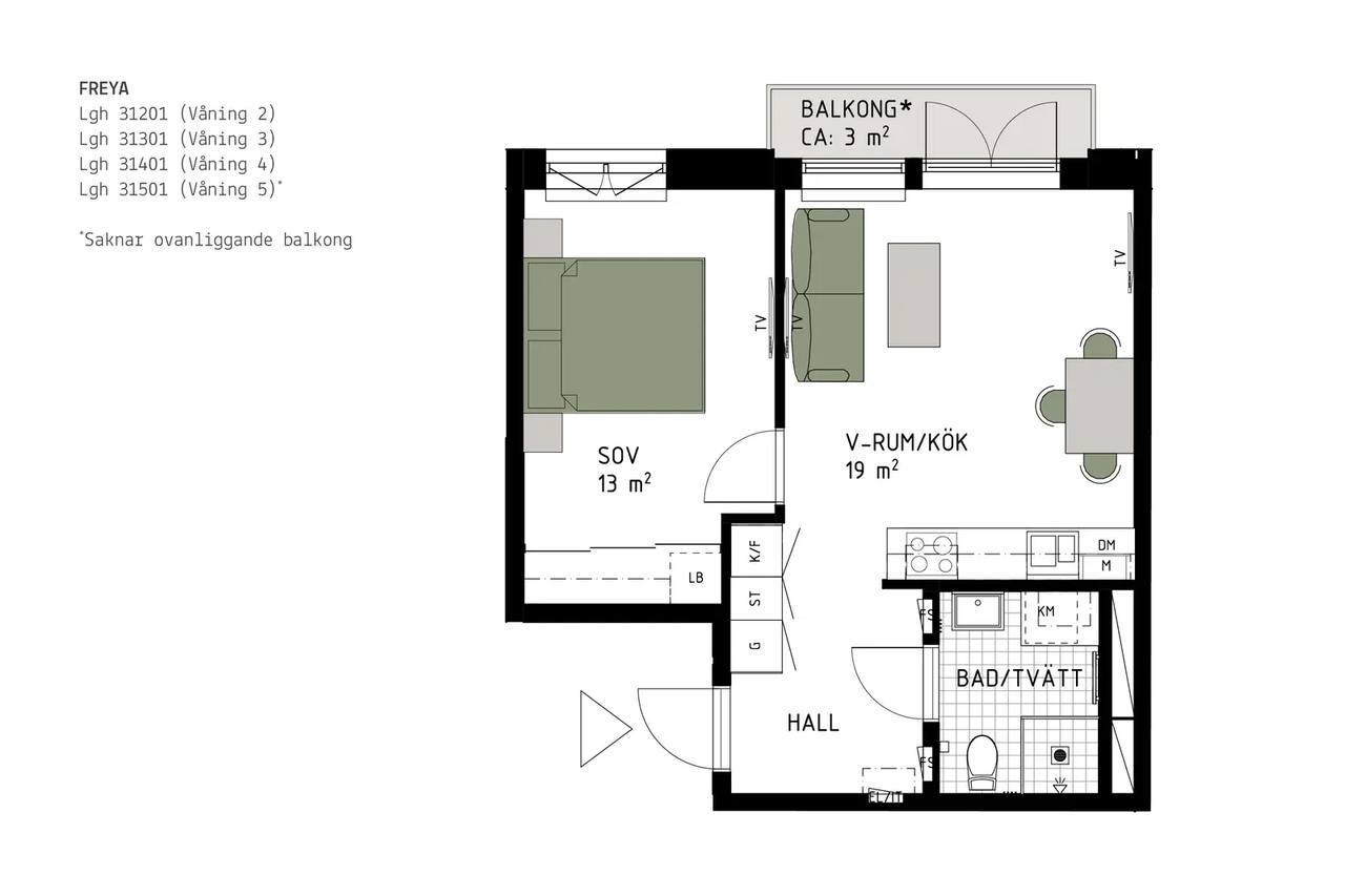 Floor plan for Enspännarvägen 1A