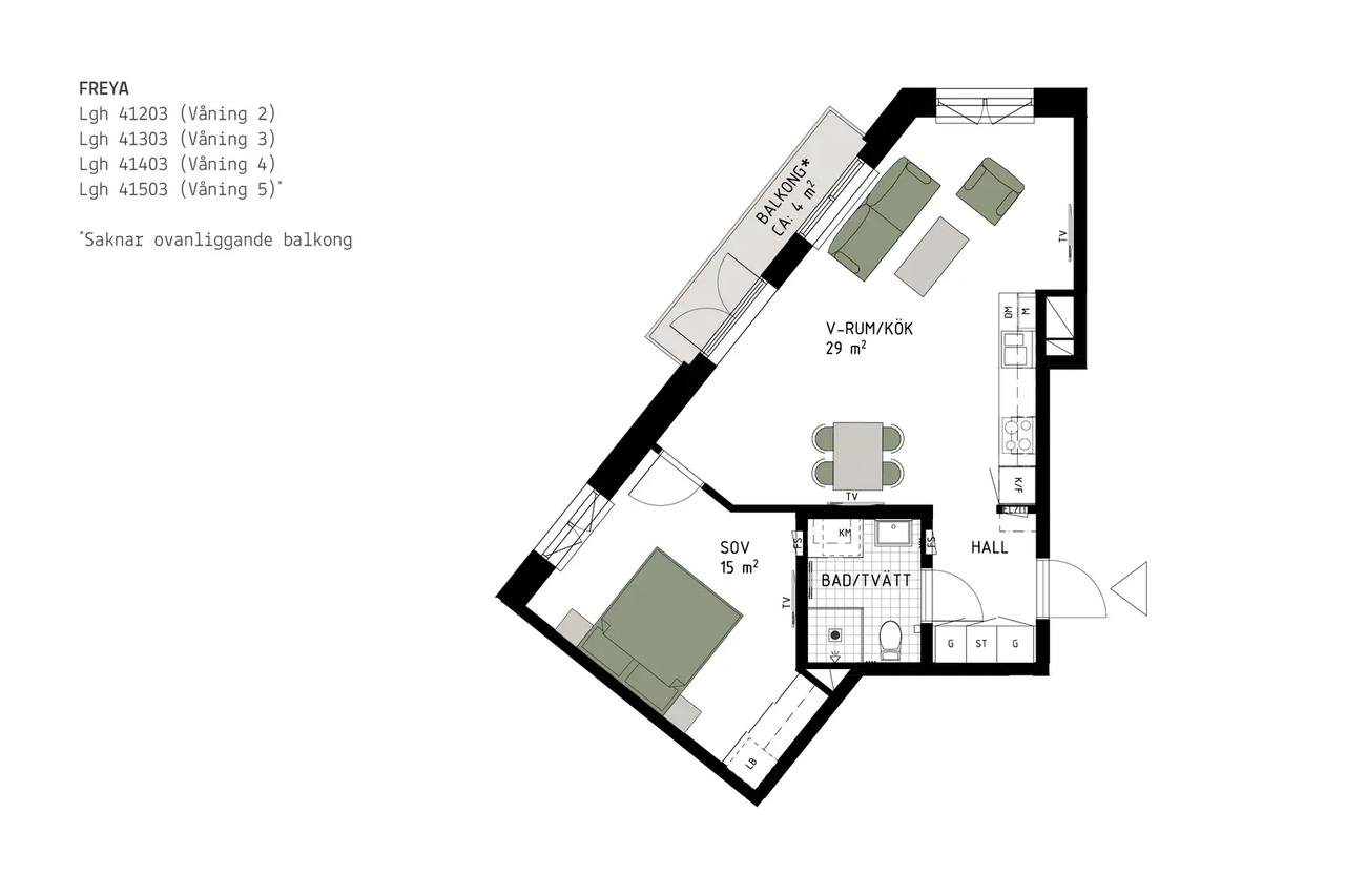 Floor plan for Lokomobilvägen 12