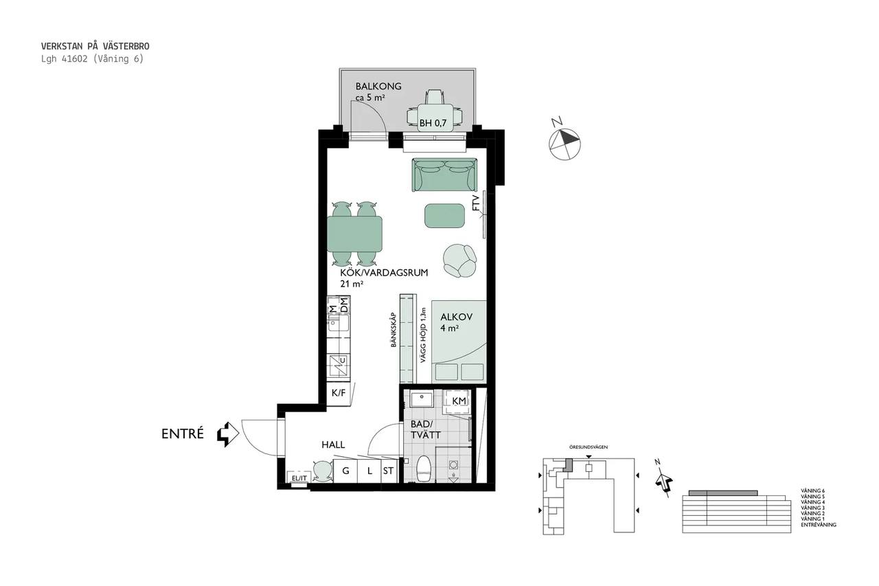 Floor plan for Pepparholmsgatan 12