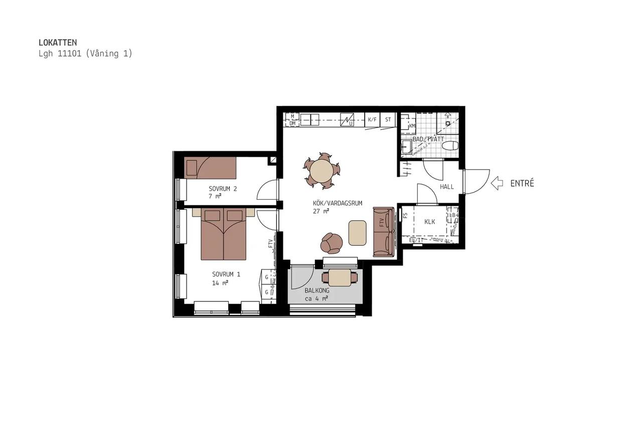 Floor plan for Hägerstens Allé