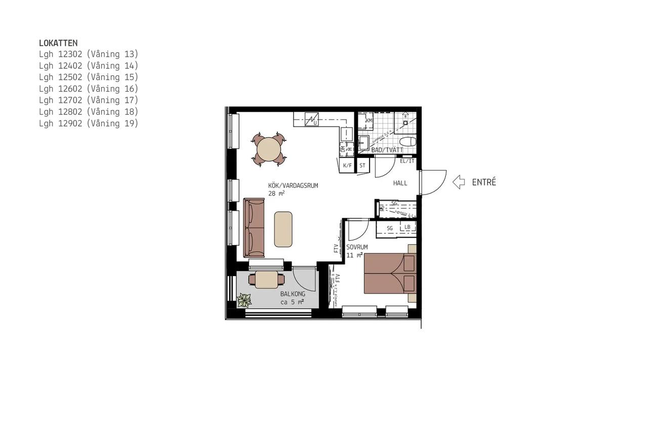 Floor plan for Hägerstens Allé