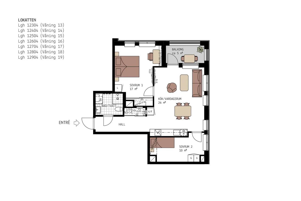 Floor plan for Hägerstens Allé
