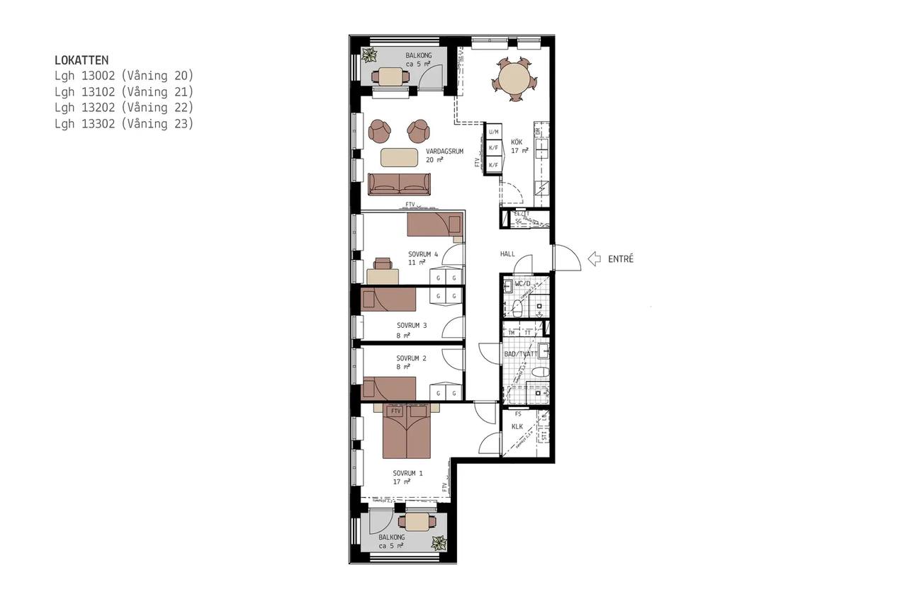 Floor plan for Hägerstens Allé
