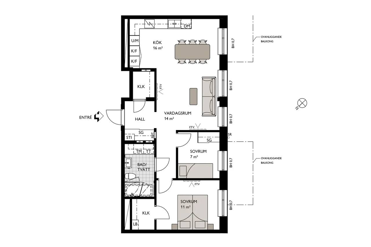 Floor plan for Bratteråsgatan