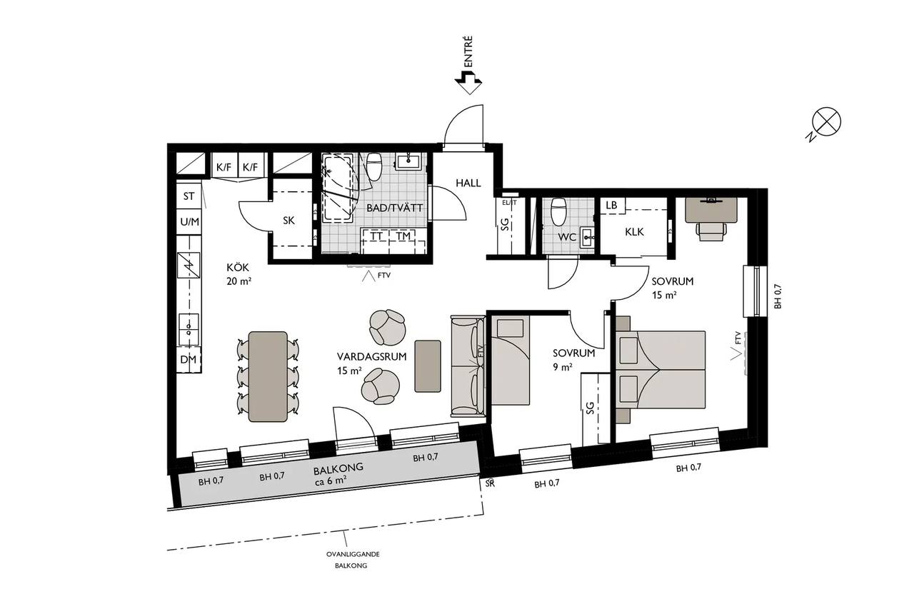 Planritning för Bratteråsgatan
