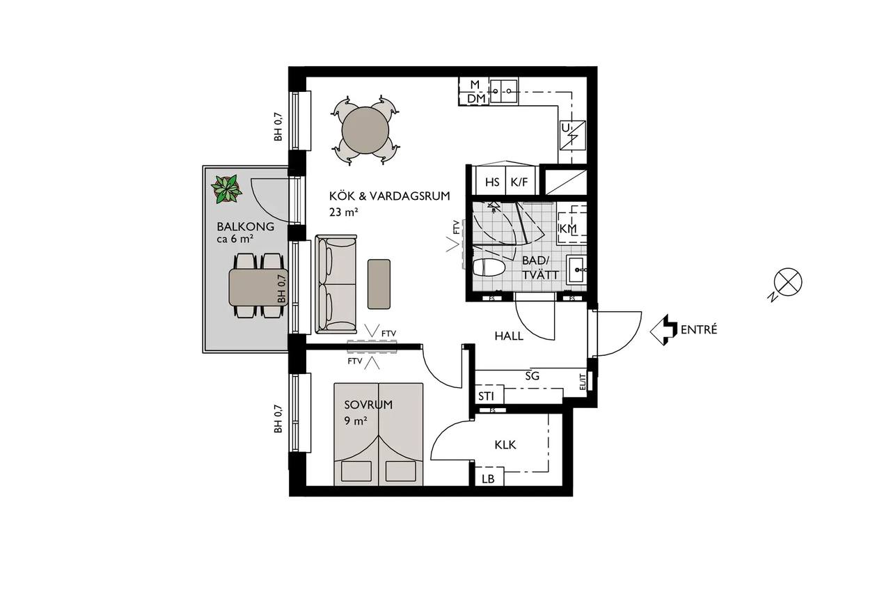 Floor plan for Bratteråsgatan