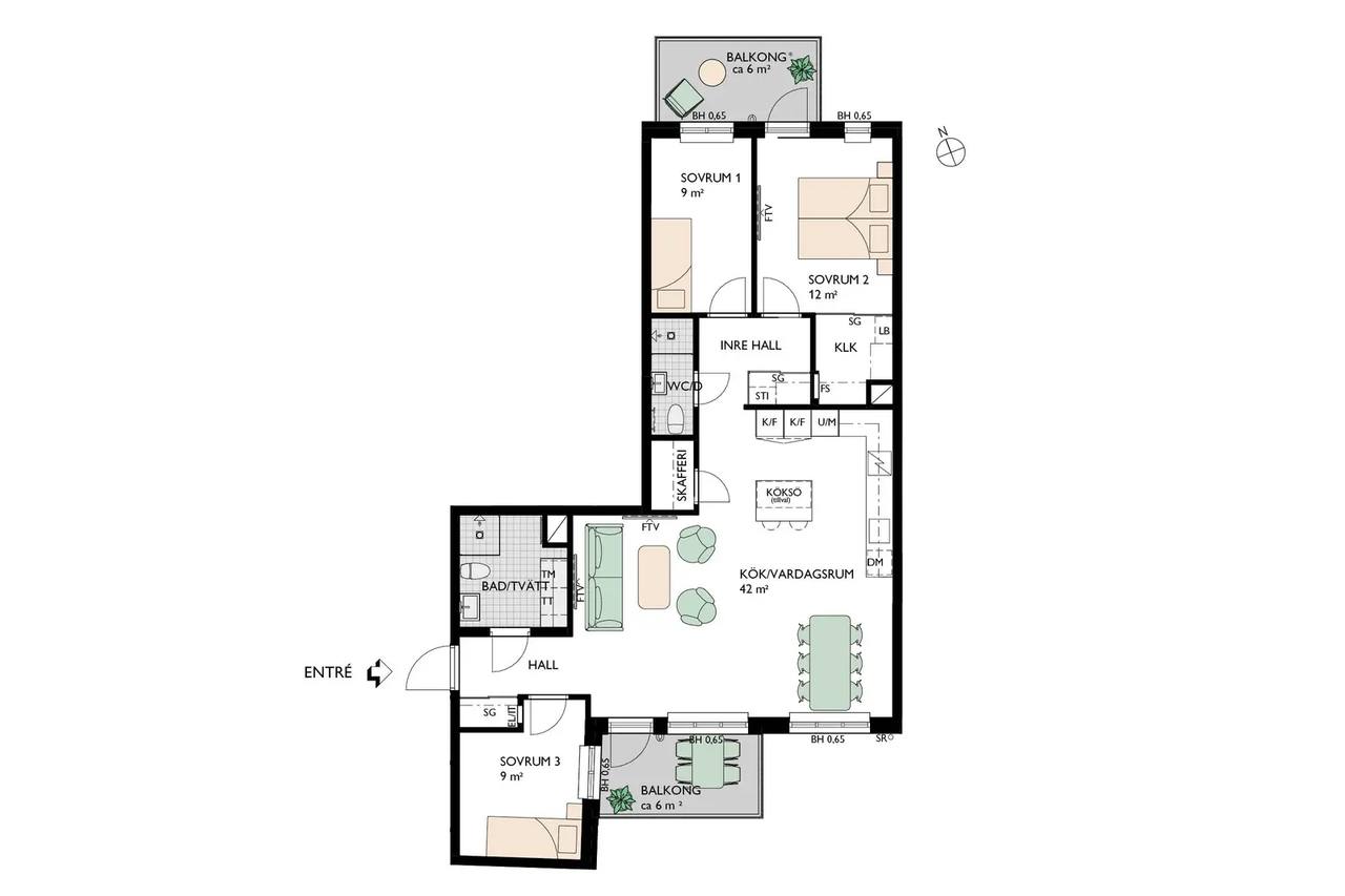 Floor plan for Industrigatan