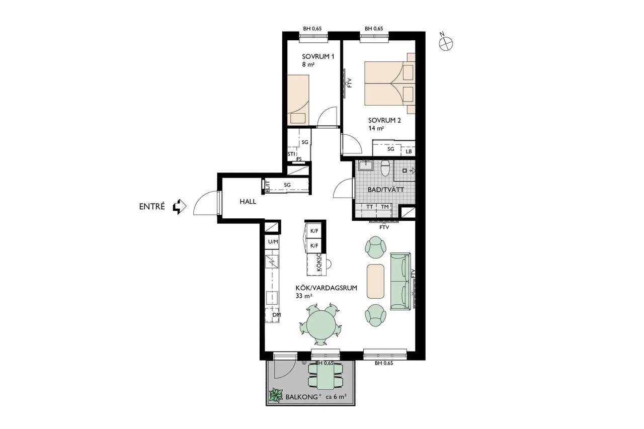 Floor plan for Industrigatan