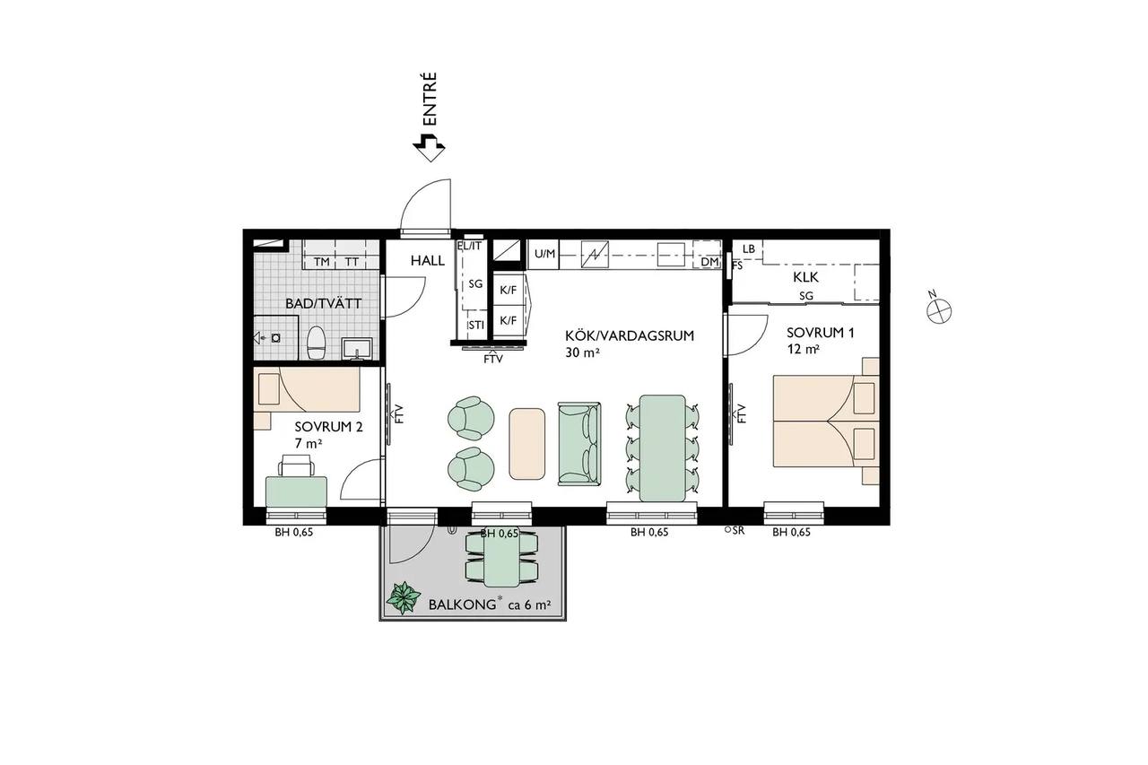 Floor plan for Industrigatan