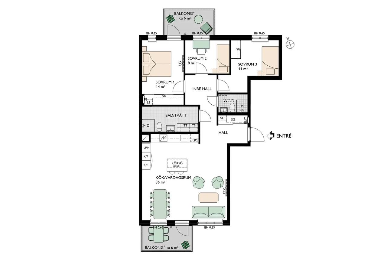 Floor plan for Industrigatan