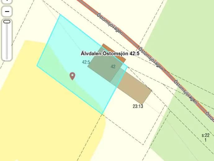 Planritning för Östomsjövägen 42
