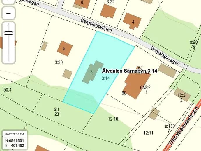 Planritning för Bergslagsvägen 3