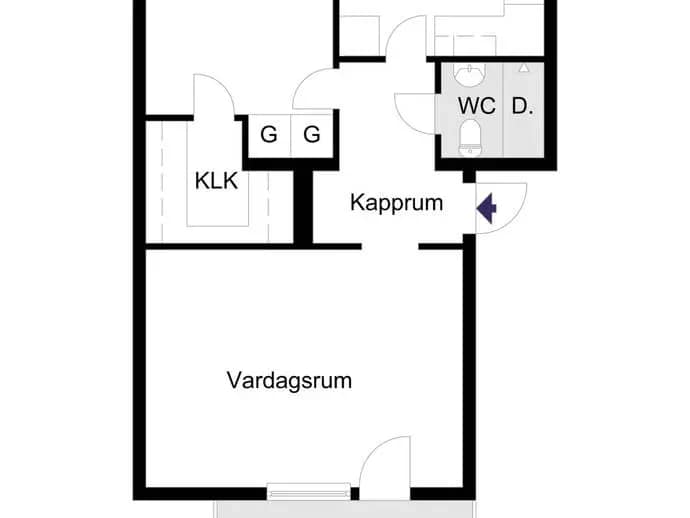 Planritning för Vegagatan 4E