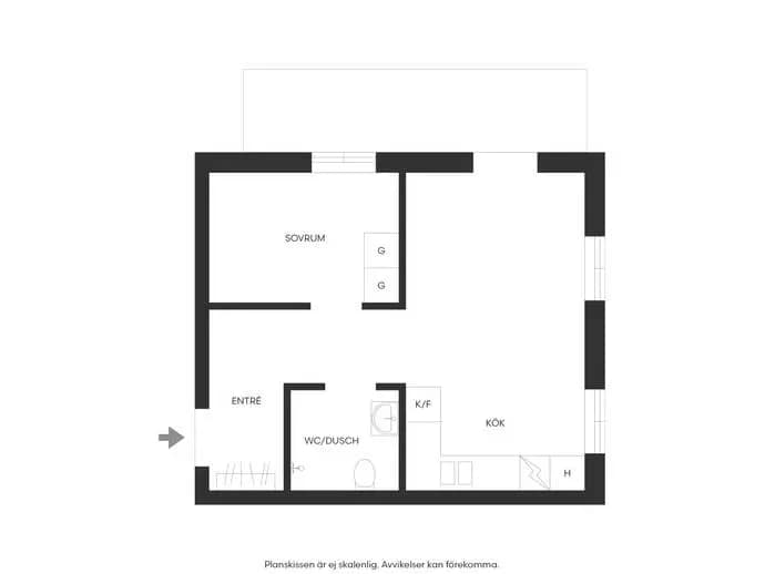 Floor plan for Arbetaregatan 10