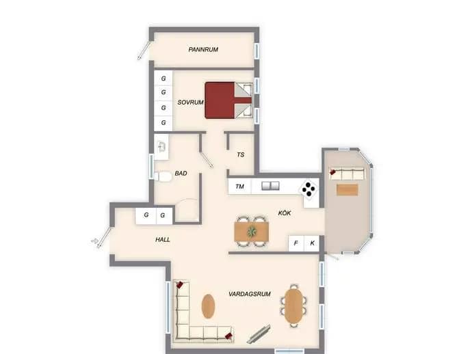 Floor plan for Kartudden 121