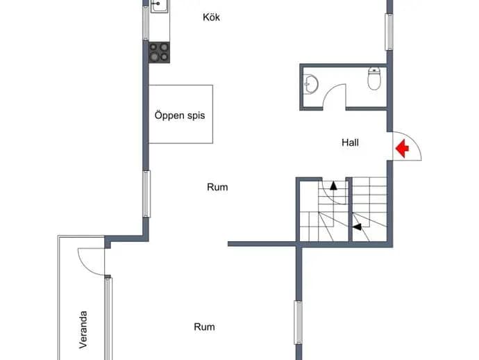Floor plan for Forsberget 5