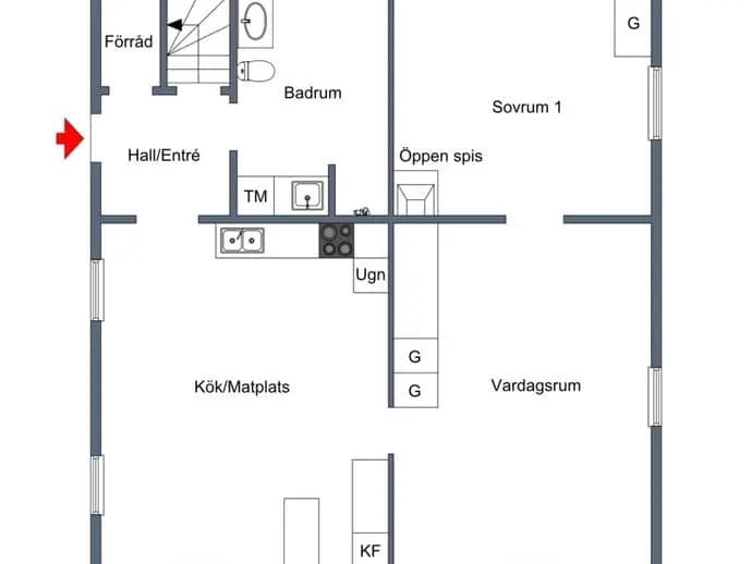 Floor plan for Åkervägen 10
