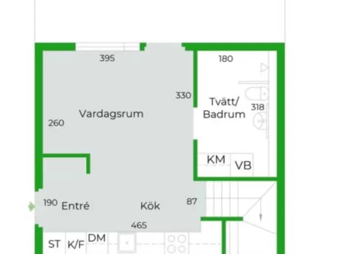 Floor plan for Silvervägen 40A
