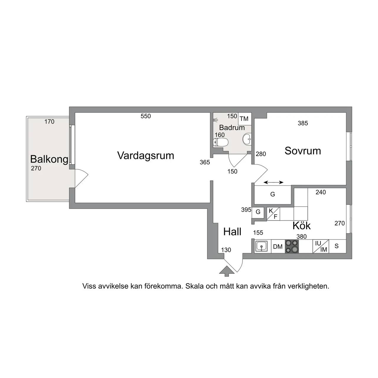 Floor plan for Tegelbruksgatan 10C