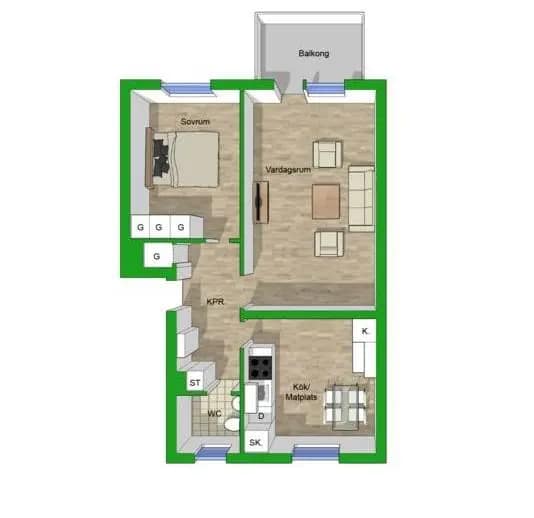 Planritning för Heljestrandsgatan 14B