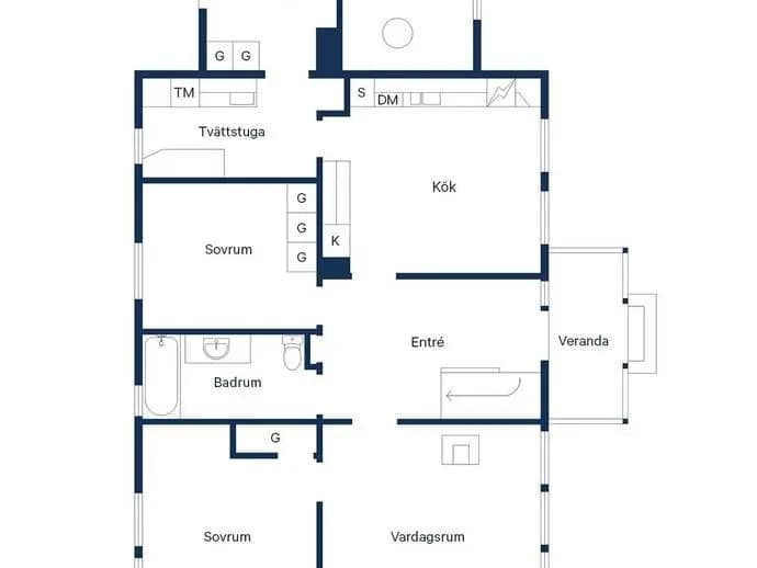 Planritning för Tösta 25