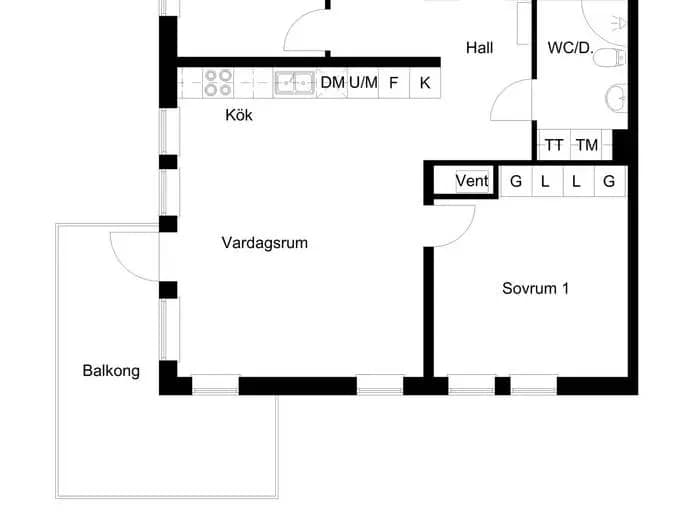 Floor plan for Brogatan 3D