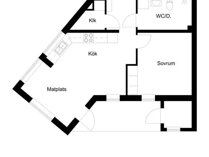 Planritning för Balettgränd 5A