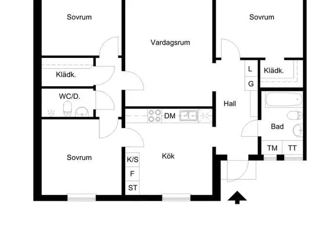 Planritning för Ersbodavägen 35