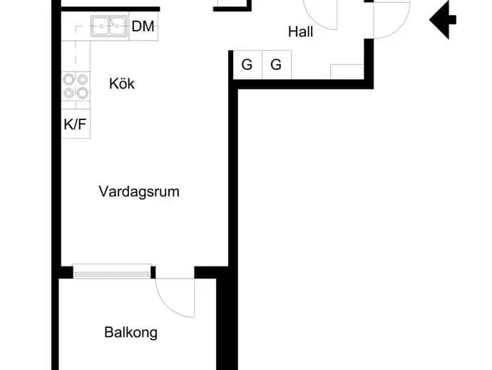 Planritning för Mariehemsvägen 94